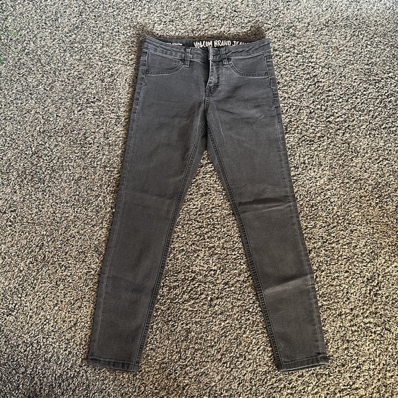 Volcom stretchy dark grey jeans - Picture 2 of 5
